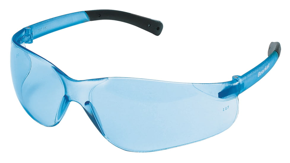 MCR Safety BearKat BK2 Series Safety Glasses, Soft Non-Slip Temple, Light Blue, One Size, BK213