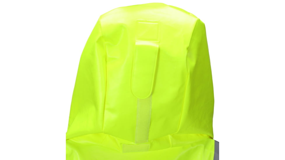 MCR Safety Big Jake 2 PVC/Meta-Aramid Flame Resistant Rain Coat, ANSI Class 3 Hi-Vis Standard, HRC2/CAT2, ARC Rating ATPV 11 cal/cm2, Fluorescent Lime, XL, BJ238CHXL