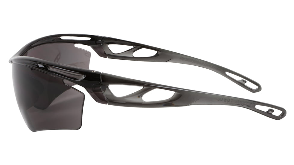 MCR Safety Checklite CL4 Series Safety Glasses, MAX6 Anti-Fog Lens Coating, Earplug Retaining Technology, Temples Hold Earplug Cord in Place, Gray, One Size, CL412PF