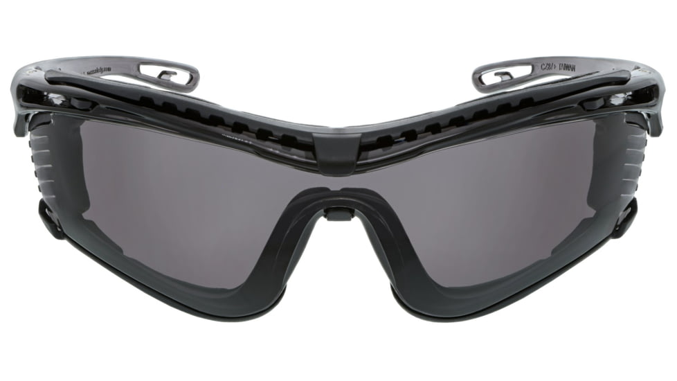 MCR Safety Checklite CL5 Series Safety Glasses, UV-AF Anti-Fog Lens, Removable Closed Cell Foam Gasket, Earplug Retaining Technology, Temples Hold Earplug Cord in Place, Gray, One Size, CL512AF