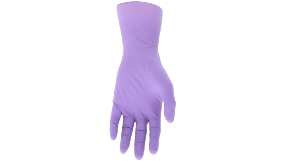 MCR Safety ChemTech Tri-Polymer Blended Disposable Gloves, Powder Free Industrial Food Service Grade, Nitrile Neoprene and Latex Polymers, 12in Length, 6 mil Thickness, Lilac, Small, 7036S