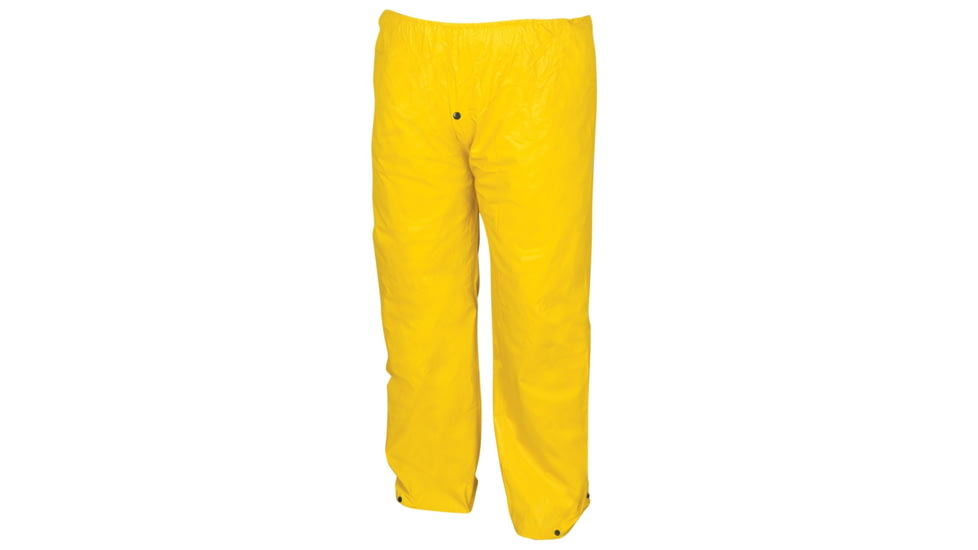 MCR Safety Cyclone Series Waterproof Rain Pants, .35mm PVC/Nylon/PVC, Elastic Waist Pant with Fly Front, Yellow, L, 400PWL