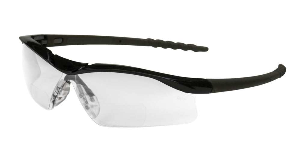 MCR Safety DL1 Series Bifocal Readers Safety Glasses, 1.0 Diopter Lens, Soft TPR Nose Piece, Clear, One Size, DLH10