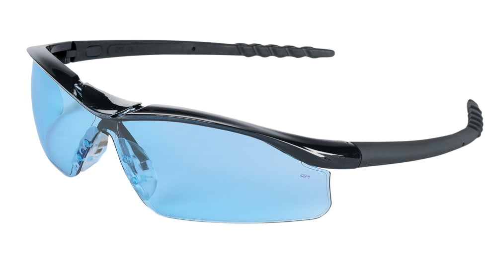 MCR Safety DL1 Series Safety Glasses, Soft TPR Nose Piece, Light Blue, One Size, DL113