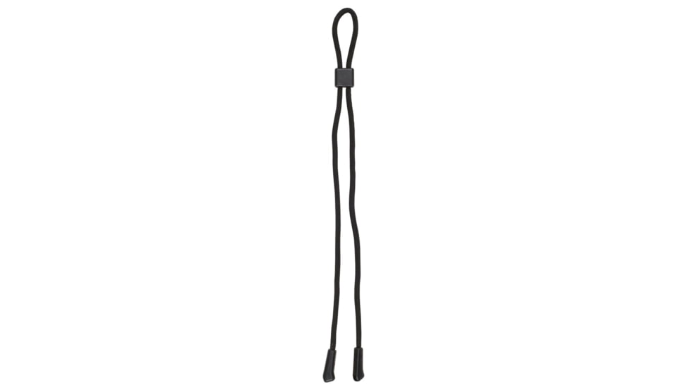 MCR Safety Eyeglass Cord/Lanyard Rubber Tips Slip Over Average Size Temple Ends Adjustable Slide for Better Fit 24in Relaxed Length, Black, One Size, 224