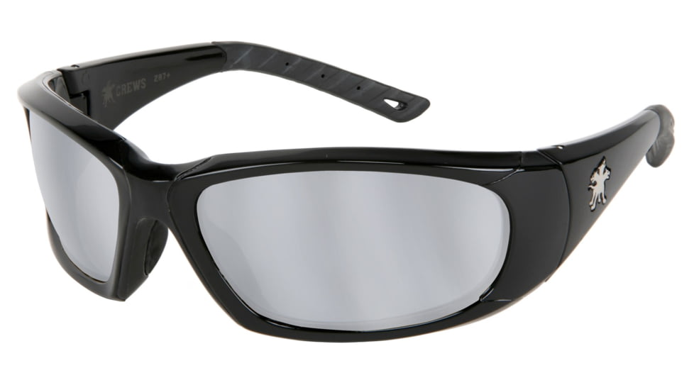 MCR Safety FF317 ForceFlex FF3 Series Safety Glasses, Multi-Injection Molding Locks Lens into Frame, Silver Mirror, One Size, FF317