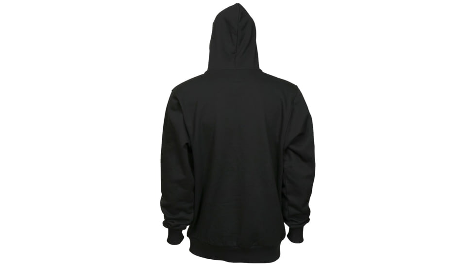 MCR Safety Flame Resistant Hooded Pullover Sweatshirt, 100% Cotton Interlock Fleece Shell, Black, S, SS2BKS