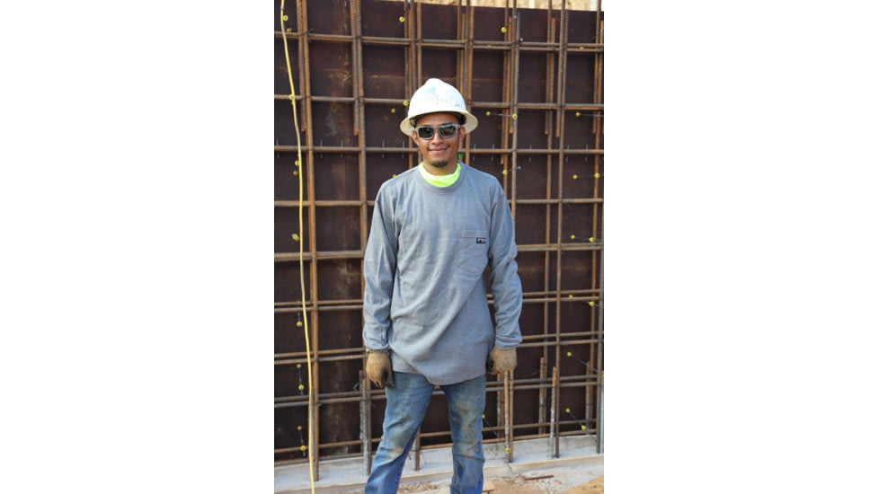 MCR Safety Flame Resistant Work Lightweight Long Sleeve T-Shirt, Comfortable 100% FR Cotton, Gray, M, LST1GM