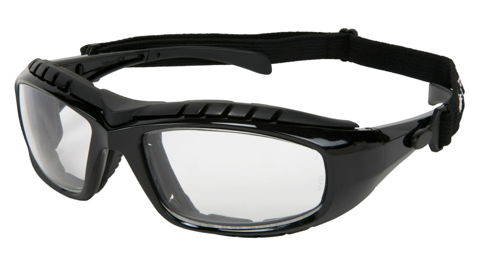 MCR Safety HDX1 Series Safety Glasses, MAX6 Anti-Fog Coating, Removable Elastic Strap, Clear, One Size, HDX110PF