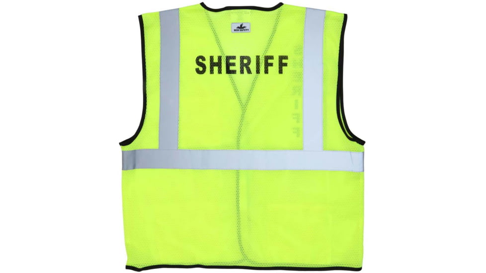 MCR Safety Hi Vis Reflective Lime Safety Vest - VCL2MLSHFX2