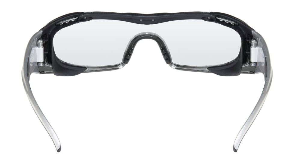 MCR Safety HL1 Series Safety Glasses, Anti-Fog Lens, Non-Slip TPR Temples and Nose Piece, Extended Brow Guard, Clear, One Size, HL110AF