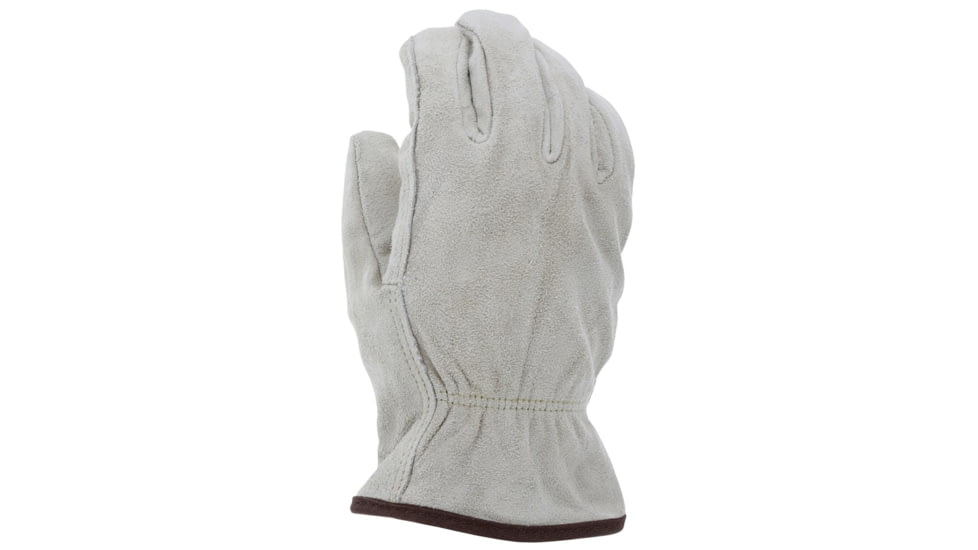 MCR Safety Leather Driver Work Gloves, Insulated Premium Split Cow Leather, Fleece Lined, Straight Thumb, Tan, X - Large, 3150XL