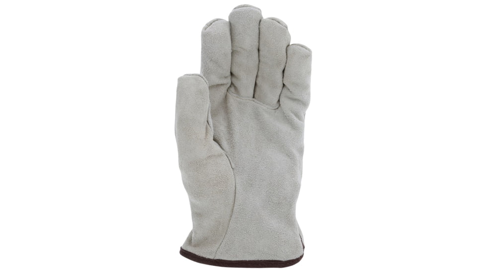 MCR Safety Leather Driver Work Gloves, Insulated Premium Split Cow Leather, Fleece Lined, Straight Thumb, Tan, X - Large, 3150XL
