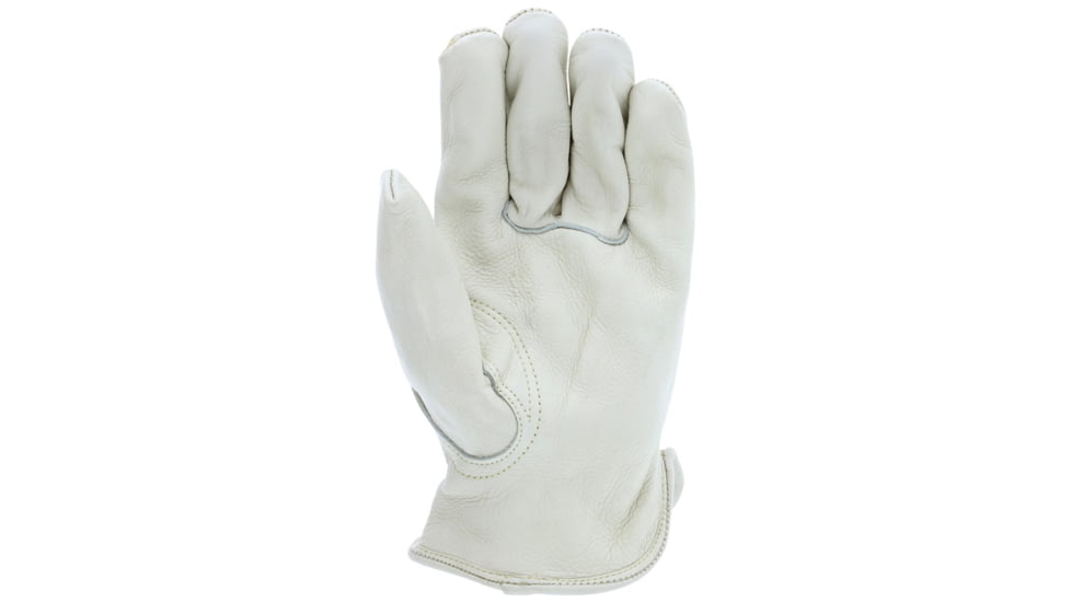 MCR Safety Leather Drivers Work Gloves, CV Grade Grain Cow, Keystone Thumb, Beige, Small, 32114S