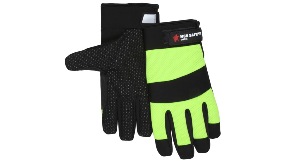 MCR Safety Mechanics Gloves, Synthetic Leather Palm with Silicone Dots, Thermosock Lined with Waterproof Bladder, Black, X - Large, 926XL