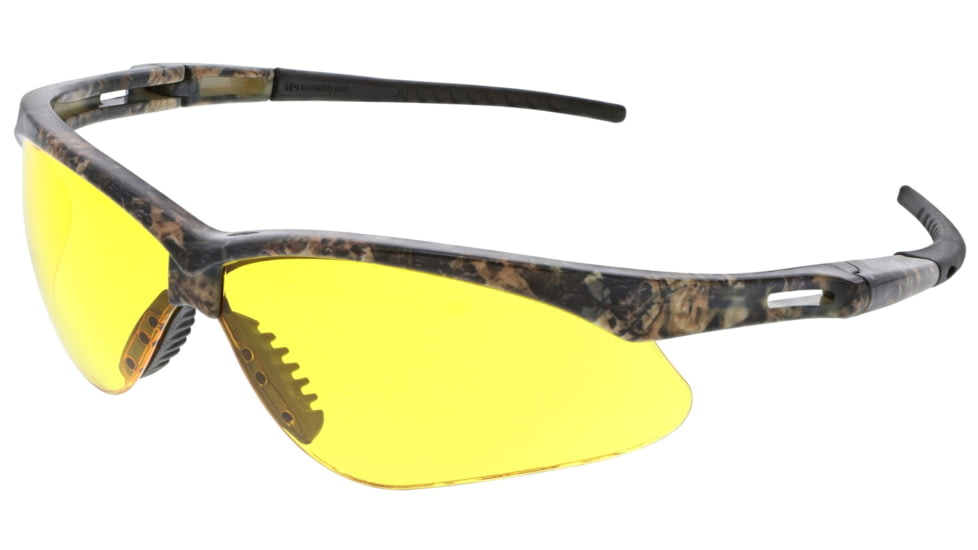 MCR Safety Memphis Series Mossy Oak Camo Safety Glasses, UV-AF Anti-Fog Coating, Wrap Around Lens Design, Amber, One Size, MOMP114AF