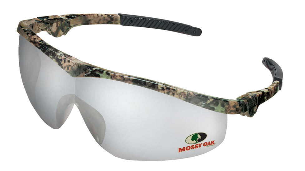 MCR Safety Mossy Oak DL1 Series Safety Glasses, Soft Clear TPR Nose Piece, I/O Clear Mirror, One Size, MO119