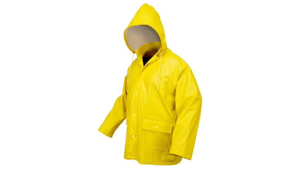 MCR Safety Navigator Series Waterproof Rain Suit, .40mm PU/Cotton Poly Blend Rainwear, Yellow, L, 5182YL