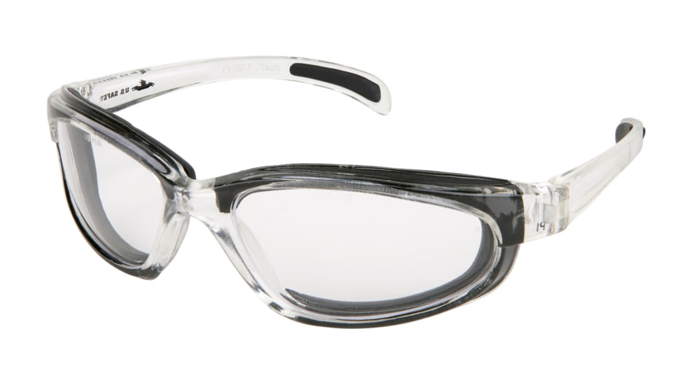 MCR Safety PN120AF PN1 Series Safety Glasses with Clear Anti-Fog Lens, Closed Cell Foam Lining, Clear, One Size, PN120AF