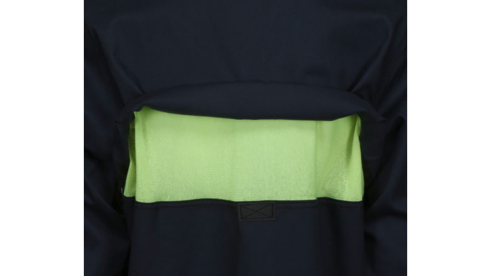 MCR Safety SBS2002M Summit Breeze Flame Resistant Shirt, 7oz 100% Cotton, with Vented Underarms and Back, CAT 2, Navy Blue, M, SBS2002M