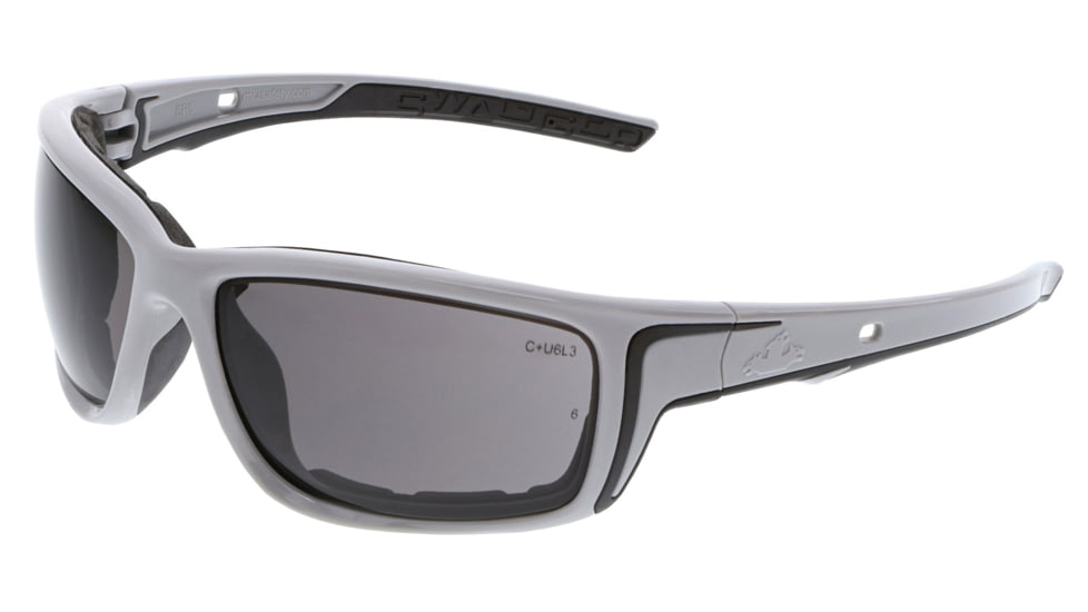 MCR Safety SR522PF Swagger SR5 Series Foam Lined Safety Glasses, MAX6 Anti-Fog Lenses, Spoggle Strap Slot on Temples, Gray, One Size, SR522PF