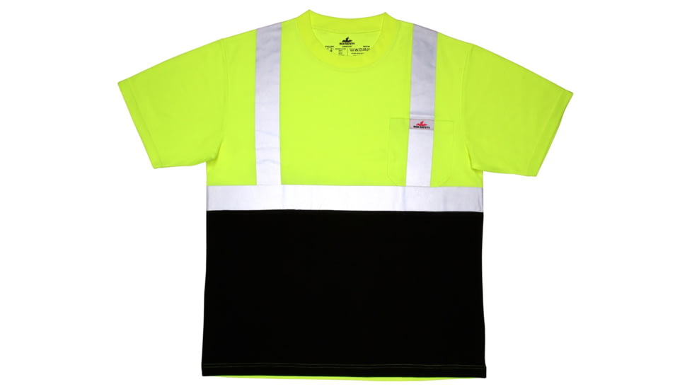 MCR Safety STSCL2MSLX3 Hi Vis Safety Work T-Shirts, Soft Poly Birdseye Mesh, Short Sleeve and Tagless Design, ANSI 107 Type R Class 2, Fluorescent Lime, 3X, STSCL2MSLX3