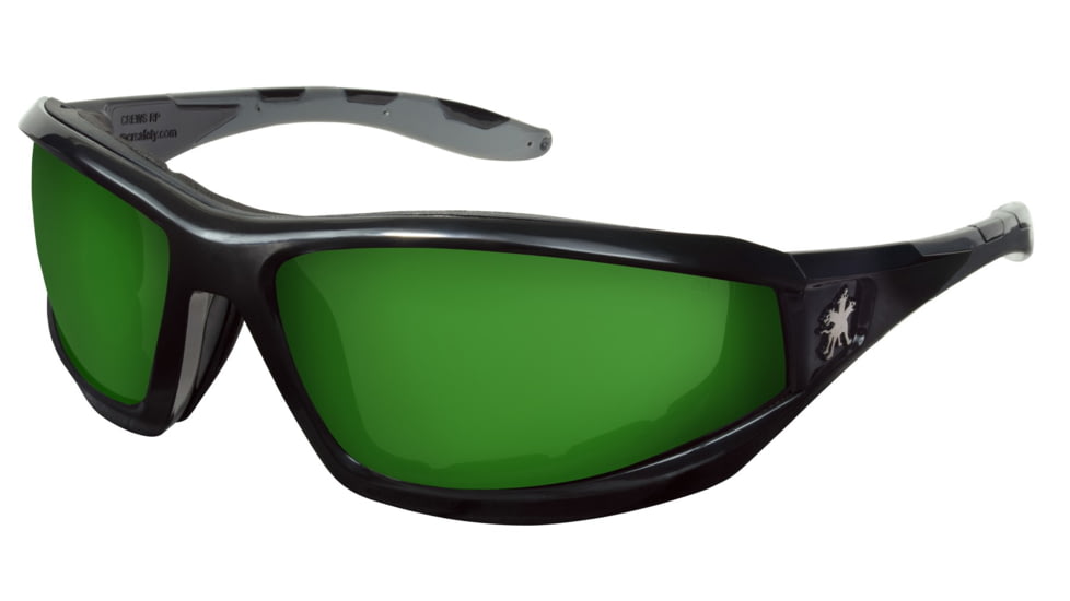 MCR Safety Swagger RP2 Series Welding Filter Shade 2.0 Dark Safety Glasses, Foam Lined Lenses, Green Filter 2.0, One Size, RP2120