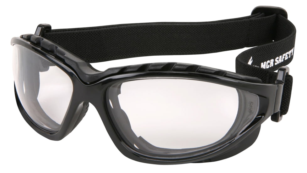 MCR Safety Swagger RP3 Series Foam Lined Safety Glasses, MAX6 Anti-Fog Lenses, Interchangeable Head Band Included, Clear, One Size, RP310PF