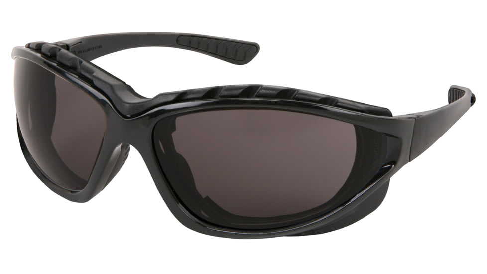 MCR Safety Swagger RP3 Series Foam Lined Safety Glasses, MAX6 Anti-Fog Lenses, Interchangeable Head Band Included, Gray, One Size, RP312PF