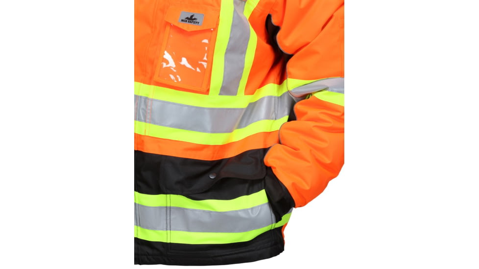 MCR Safety Vortex Hi-Vis Rainwear Winter Jacket, Double Insulated Rip Stop Poly/PU, ANSI 107 Class 3 and CSA Z96 Class 2 Level 2, Orange, 3X, VT31JHX3