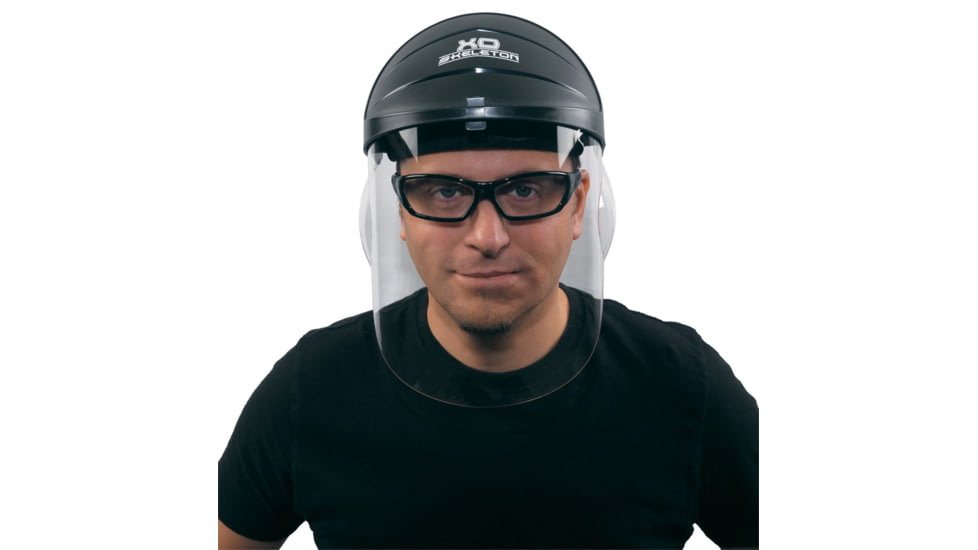 MCR Safety XO Skeleton Headgear 1 Piece Molded Face Shield MAX6 Premium Anti-Fog Coating, Clear, One Size, 104PF