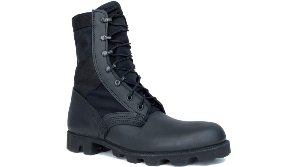 McRae Footwear Hot Weather All Black Jungle Boot w/ Panama Sole, Black, 7, 9189-7