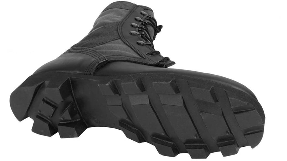 McRae Footwear Hot Weather All Black Jungle Boot w/ Panama Sole, Black, 7, 9189-7