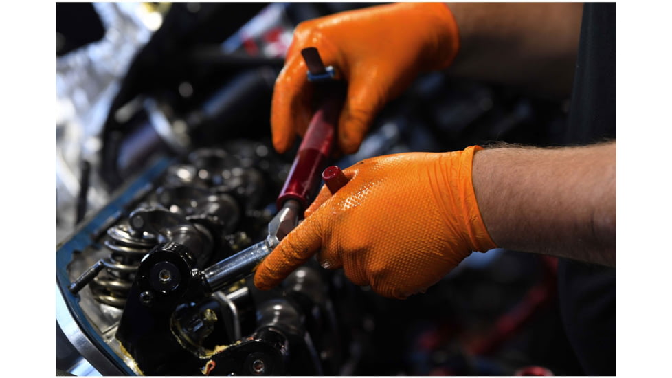 Mechanix Wear 100 CT Nitrile 8 Mil Gloves - Mens, Orange, Medium, D01-09-009-100