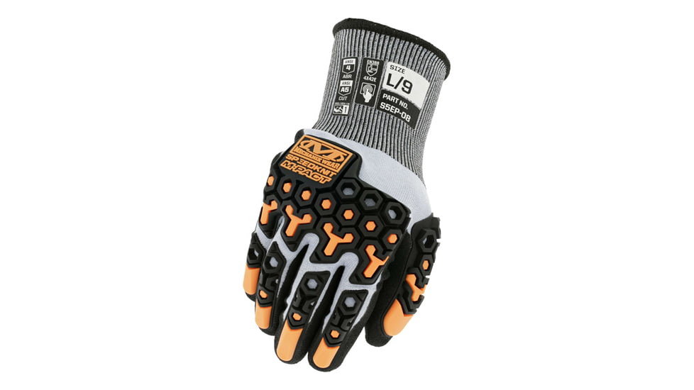 Mechanix Wear SPDKNT M-PACT S5EP08 GLOVES XL BLACK 6673333D, MCXS5EP08010