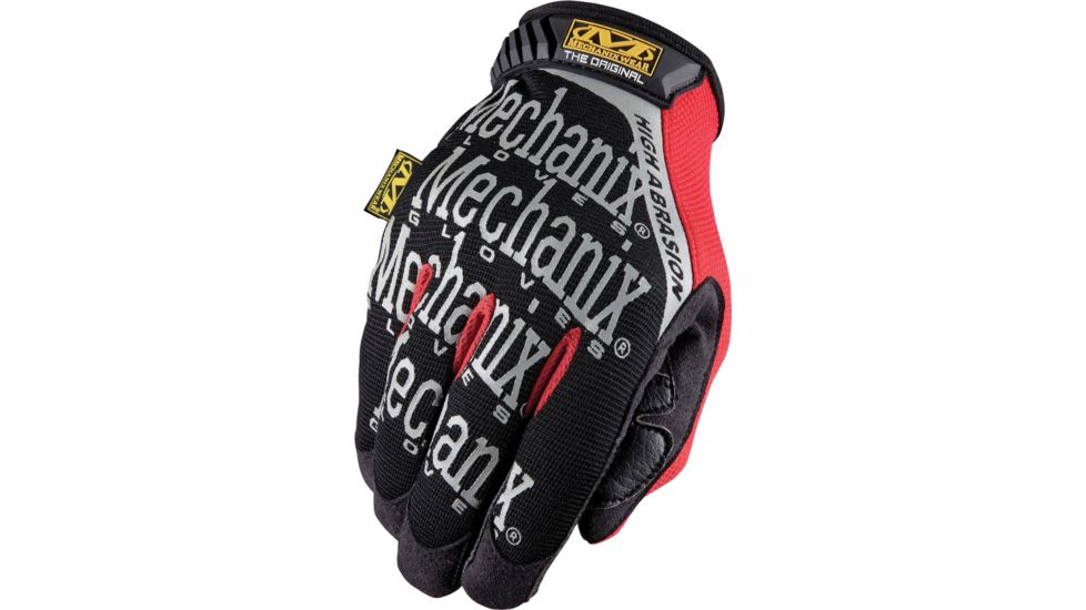 Mechanix Wear The Original High Abrasion Working Gloves, Mens, Black/Red, Large MGP-08-010