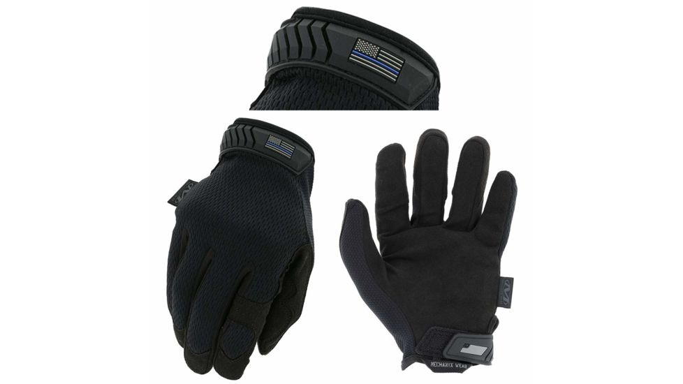 Mechanix Wear Thin Blue Line Original Covert Glove, Black - TBL-MG-55-009