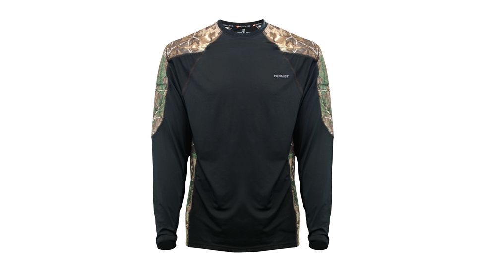Medalist Performance Crew Ls Level-2 Blk/rt Camo Large