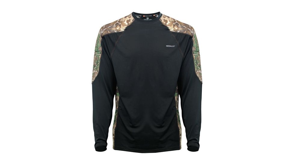 Medalist Performance Crew Ls Level-2 Blk/rt Camo X-large