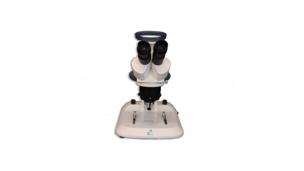 Meiji Techno EM-30 LED Binocular Entry Level Dual 1X/3X Turret Stereo Microscope, White EM-30