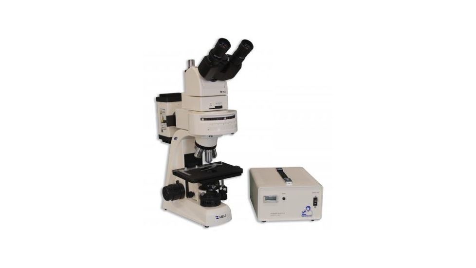 Meiji Techno Halogen Ergonomic Trinocular Epi-Fluorescence Biological Microscope, BEIGE, LARGE MT6300EH