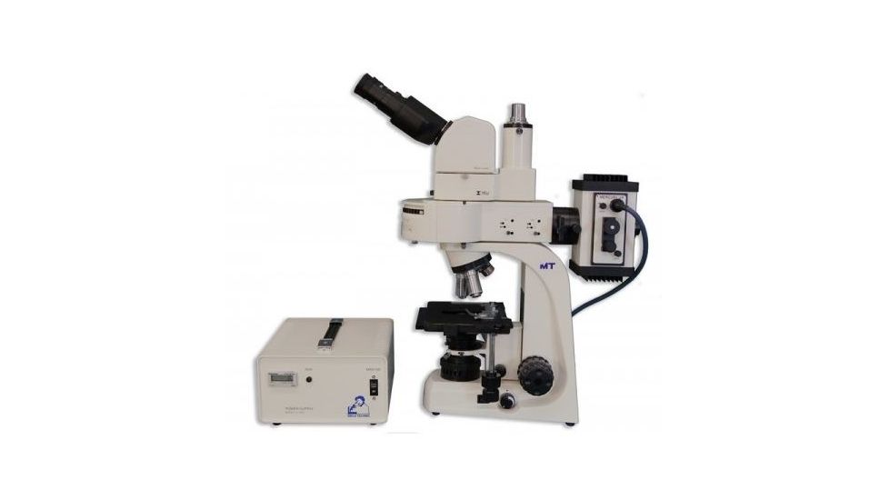 Meiji Techno Halogen Ergonomic Trinocular Epi-Fluorescence Biological Microscope, BEIGE, LARGE MT6300EH