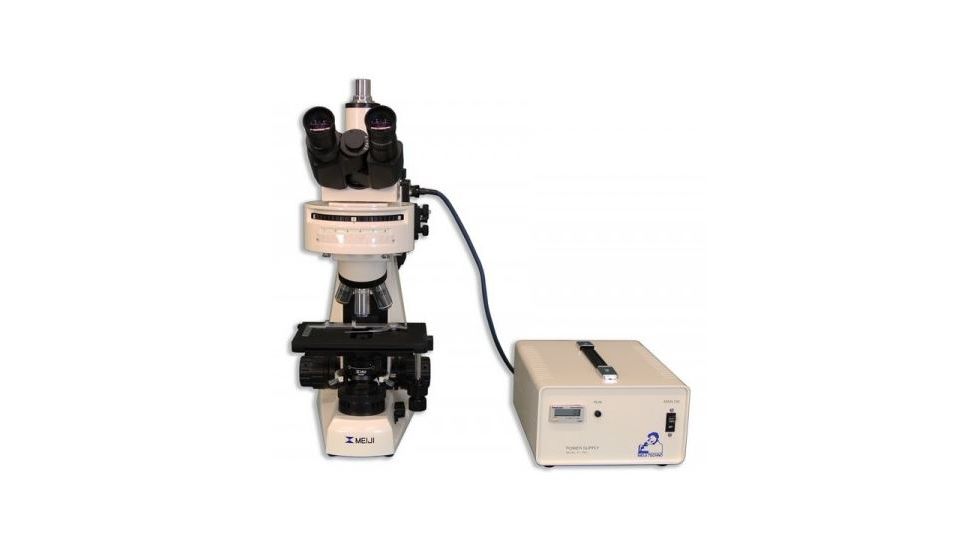 Meiji Techno Halogen Trinocular Epi-Fluorescence Biological Microscope, BEIGE, LARGE MT6300H