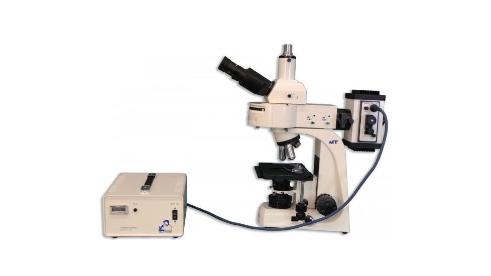 Meiji Techno Halogen Trinocular Epi-Fluorescence Biological Microscope, BEIGE, LARGE MT6300H