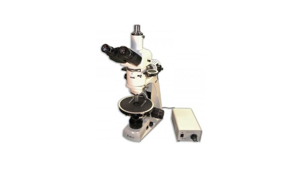 Meiji Techno Halogen Trinocular Polarizing Microscope, BEIGE, LARGE MT9930