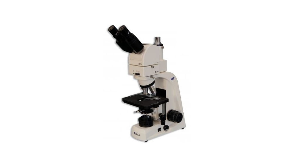 Meiji Techno LED Ergonomic Trinocular Brightfield Biological Microscope,MT4300, BEIGE, LARGE MT4300EL