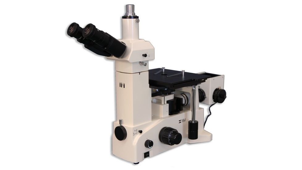 Meiji Techno Trinocular Inverted Brightfield/Darkfield Metallurgical Microscope, IM7530
