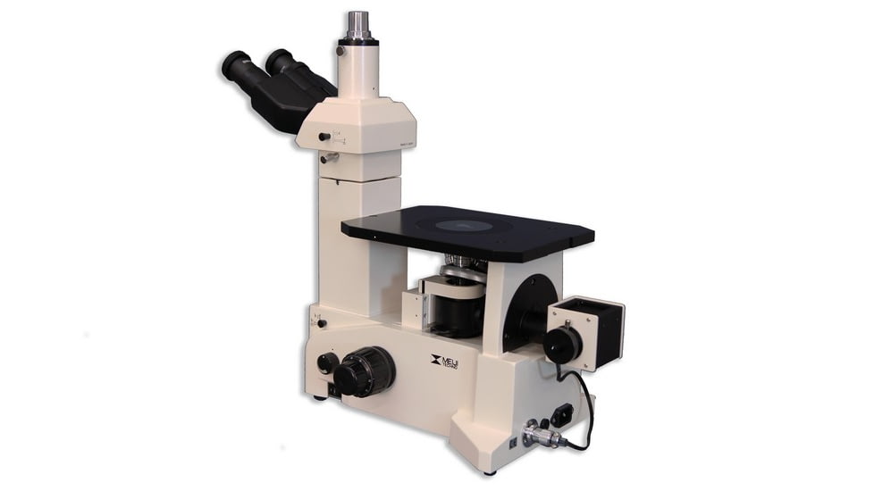 Meiji Techno Trinocular Inverted Brightfield Metallurgical Microscope, IM7200