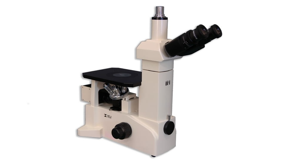 Meiji Techno Trinocular Inverted Brightfield Metallurgical Microscope, IM7200