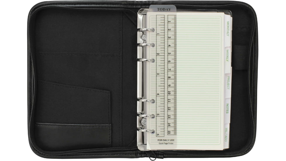 Mercury Tactical Gear Small Zippered Planner, Black, Small, MRC7613-BK